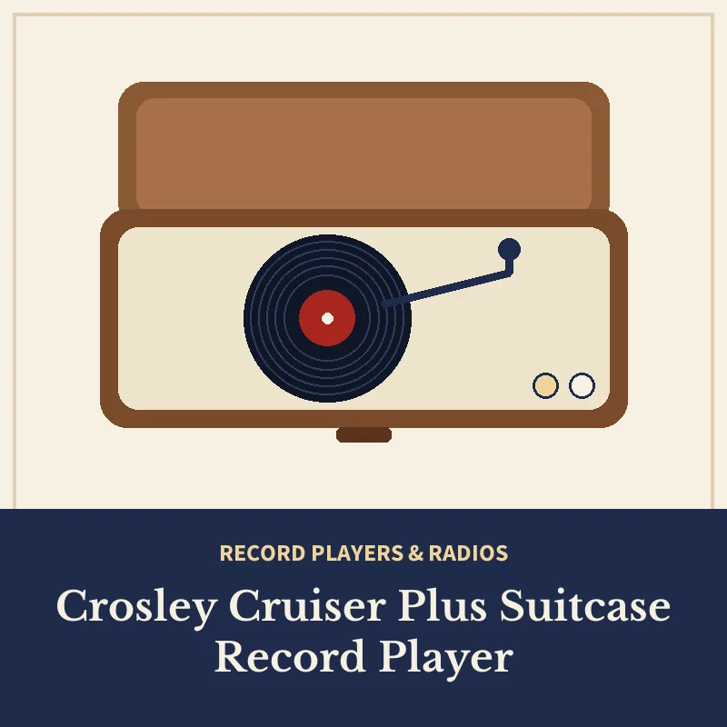 Illustration: Crosley Cruiser Plus Suitcase Record Player