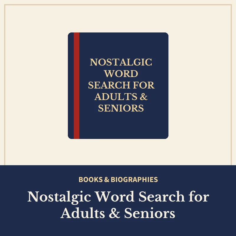 Illustration: Nostalgic Word Search for Adults & Seniors (Large Print)
