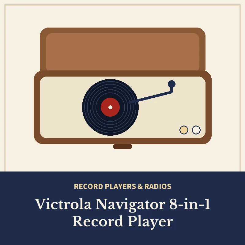 Illustration: Victrola Navigator 8-in-1 Record Player