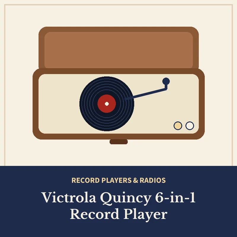 Illustration: Victrola Quincy 6-in-1 Record Player