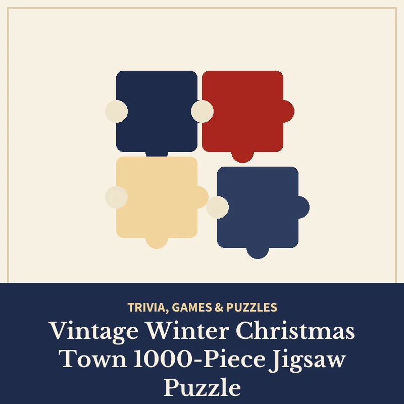 Illustration: Vintage Winter Christmas Town 1000-Piece Jigsaw Puzzle
